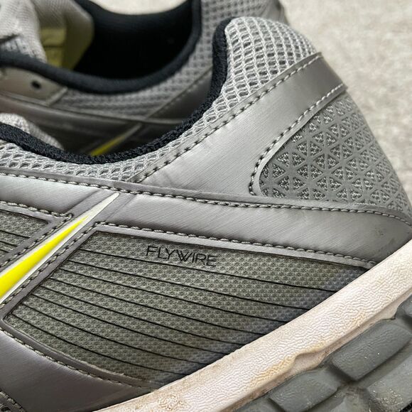 Nike Zoom Flywire Structure 14 Running Shoes Mens 11.5 Silver Gray Athletic Gym - Picture 13 of 16
